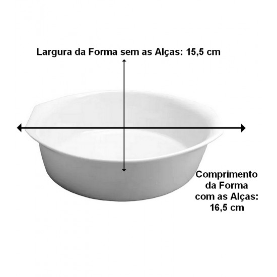 Forma 16,5cm 700ml Colorama Refratária Redonda Porcelana Schmidt 